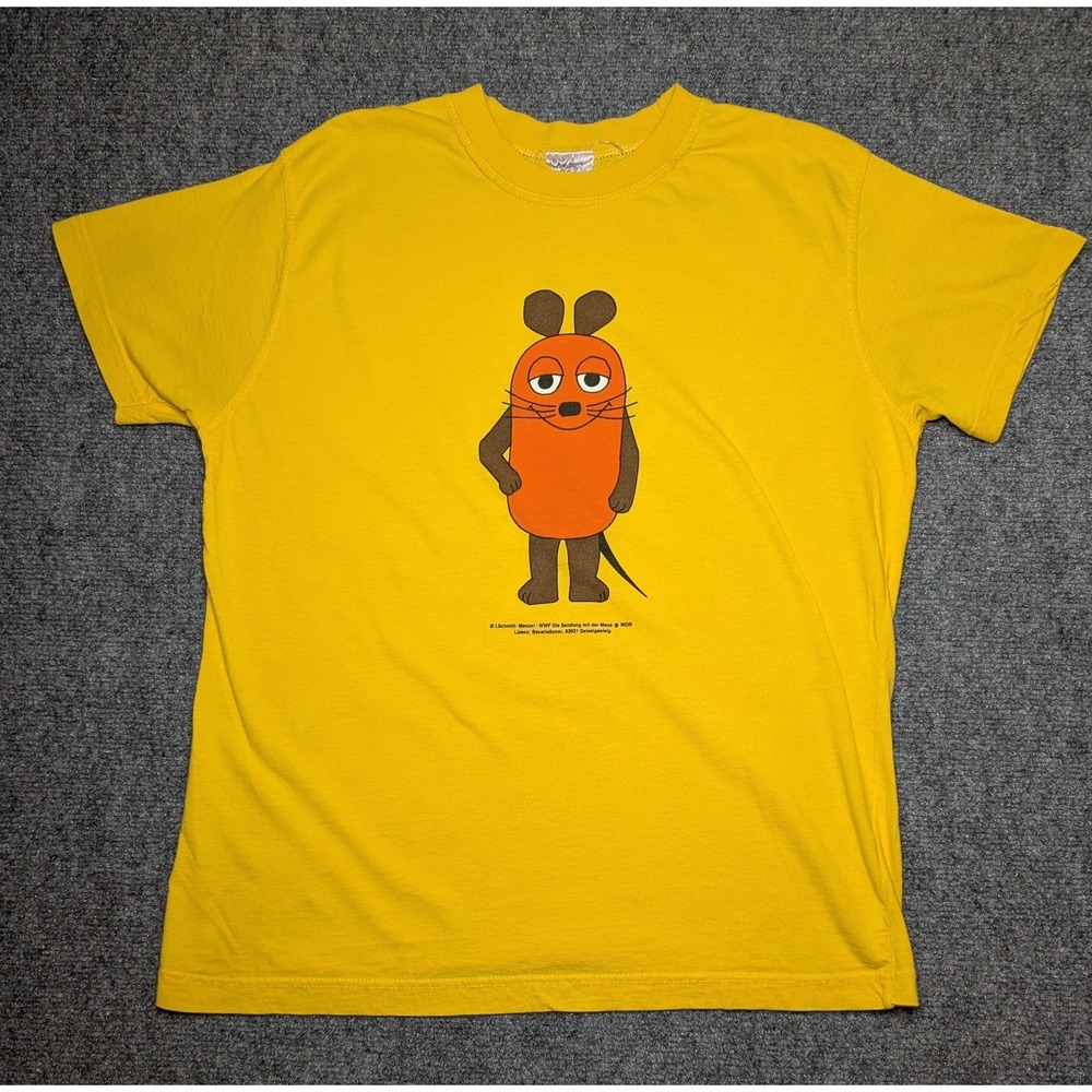 Die Sendung mit der Maus - The Show with the Mouse Yellow T-shirt Medium READ